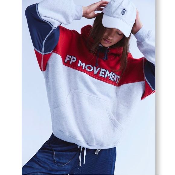 NWT FP Movement Final Call Colorblock Logo Hoodie - Picture 4 of 4